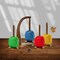 Yarn Holder with 2 Pcs Spindles for Knitting and Crocheting,Crochet Gift for Knitting Lovers,Wooden Yarn Spinner for Crochet by Artowell (Walnut Color)